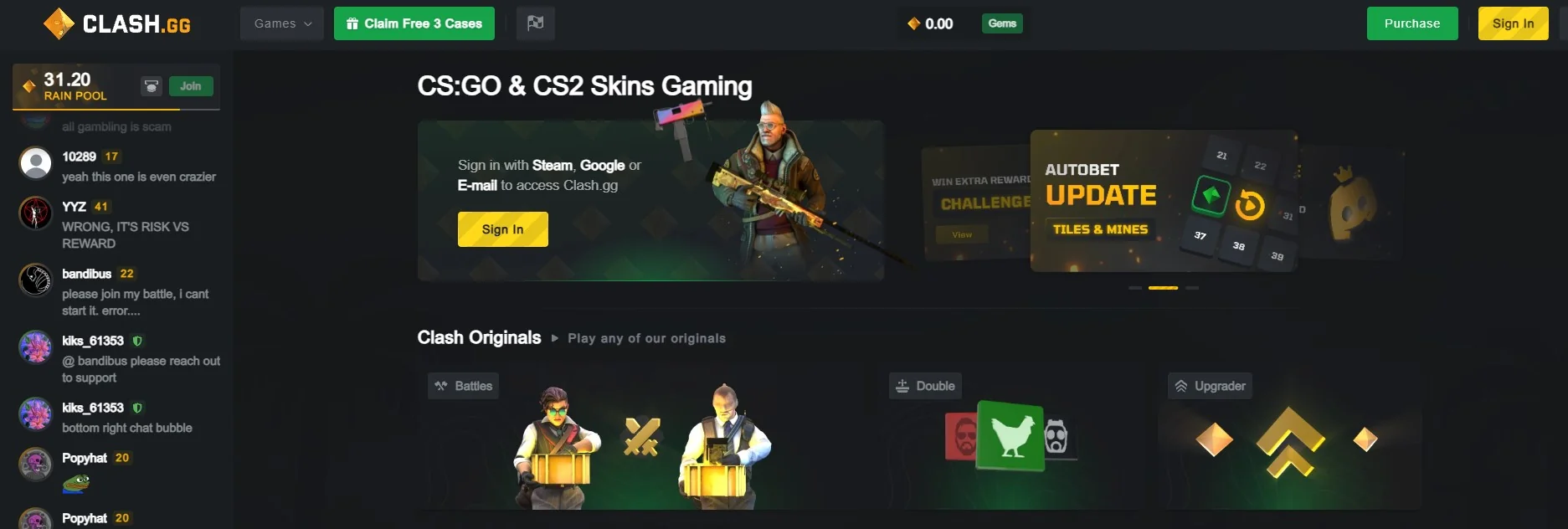 Clash.GG official website interface